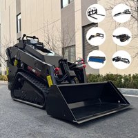 Manufacturer Offer Mini Crawler Skid Steer Loader For Sale Diesel Mini Tracked Loader With 4 In 1 Bucket
