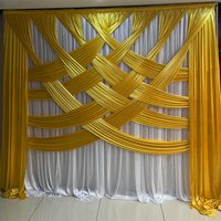 10x10ft/x3M Mixed Color Ice Silk Wedding Backdrop Curtain Stage Background For Event Party Decoration