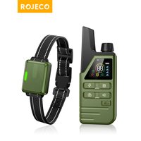 ROJECO Electric Dog Training Collar IPX7 Waterproof Dog Bark Stop Collar With Remote Control Rechargeable Anti Barking Device