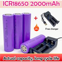 ICR18650 2000mah Rechargeable Battery 3.7V Lithium-ion Battery Pointer Doorbell Flashlight Lithium Battery Send Charger