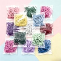 Paper Clips 80Pcs Paperclips Assorted Colored Coated Reusable Paperclips Colored Paper Clips Suitable for Office School