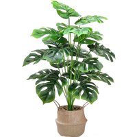 Grandes plantes Monstera artificielles, 70cm, 18 fourchettes, faux palmier, feuilles de tortue en plastique, plantes hautes vertes pour décoration de maison, jardin, salle