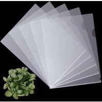 1/5PCS L Shape A4 File Folder Transparent File Classify Storage Pockets Office Supplies Two Page Folder Document Holder
