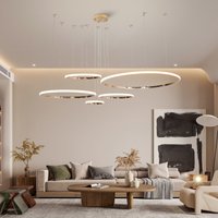 NEO Gleam Modern Led Chandeliers Lights For Living Dining Room Bedroom Bar Cord Hanging Lamps Chandelier Gold/Chrome Plated