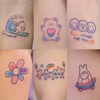 37pcs Waterproof Tattoo Stickers Become Cute Little Fresh Girl Temporary Tattoo