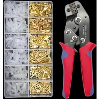2.8/4.8/6.3mm Spade Crimp Terminals Spring Plug crimping hand tool female male wire Connector Electrical Insulated Splice SN-48B