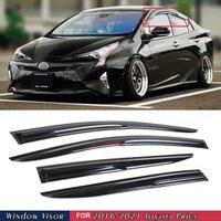 For 2016-2022 Toyota Prius / Prime 3D Wavy Mugen Style Window Visors Rain Guards