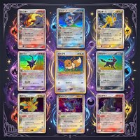 DIY Anime Proxy PTCG Collection Card Eevee 2000 Holo 500 PT. Fan Club Promo Japanese 133 #069 Umbreon Holo Card Child Gift