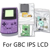 Easy Install 2.2 Inch High Brightness IPS LCD Screen + Full Housing Shell Kit For Game Boy Color GBC Replacement Mod Parts