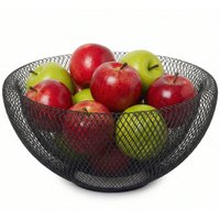 S/M/L Black Fruit Basket, Kitchen Countertop Fruit Bowl Holder, Multi-Purpose Storage for Living Room, Coffee Bar & Bathroom