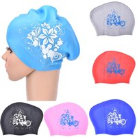 Silicone Swimming Cap for Long Hair Women's Waterproof Swim Caps Ladies Diving Hood hat for kids garras natacion casquette
