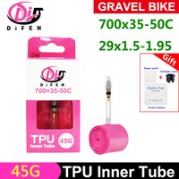 45G DiFen TPU Gravel Bicycle Inner Tube 700C 700×35C 38C 40C 45C 47C 50C MTB Bike 29×1.5 1.75 1.95Tire FV45/65mm penu