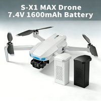 2Pcs S-X1 MAX Drone Battery 7.4V 1600mAh Lipo Battery for S-X1 MAX 4K GPS Mini Drone Quadcopter RC Parts Battery