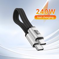 240w Dual Type-C Cable USB C to USB C Fast Charging 80Gbps Data Transmission 16kScreen Projection Function Wire For Mobile Phone