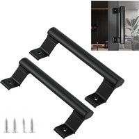 2PCS 20CM Aluminum Sliding Door Pull Handle with Screws Surface Mount Simple Bar Grab Handle for UPVC Window Cabinet Door Handle