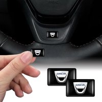 10Pcs 3D Car Styling Steering Wheel Sticker Accessories For Dacia Duster Logan Sandero Jogger Spring Stepway Dokker Lodgy MCV