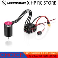 HobbyWing QuicRun WP 10BL120 G2 120A ESC + 3652/3660 G2 Brushless Motor Combo for 1/10 RC Car/Buggy Racing Accessories