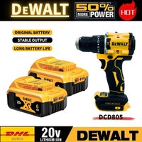 DEWALT DCD805 20V Power Tools,Brushless Impact Drill Cordless Electric Screwdriver,2/6Ah Lithium battery,Hand Drill Impact Drill