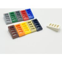 Lot 61409 18863 Slope 18 2x1x2/3 with 4 Slots Building Block Toy Compatible Educational Creative Size Gift DIY MOC