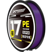 Purple 17-strand PE fishing line,high-wear-resistant seawater/freshwater braided fishing line. it features ultra-smooth texture.