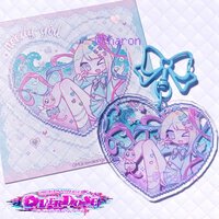 Game Needy Girl Overdose Rain Ame KAnge Cosplay Keychain Acrylic Heart Key Chain Bowknot Keyring Bag Decoration