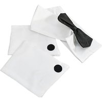 3Pcs/Set Fashion Gentleman Bow Tie Cuffs Set Business Designer Waiter Tuxedo Adjustable Cosplay Outfit Party