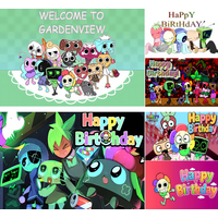 Hot Game D-andys W-World Cartoon Theme Backdrop Birthday Party Decor Dandy Background For Party Decor Photo Booth Studio Props