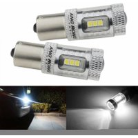 2pcs 15W 382 P21W 1156 BA15s LED Tail Stop Brake Light Bulb White For Audi A4 B7