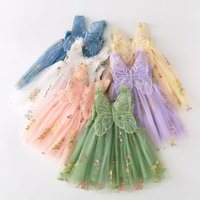 Princess Kids tutu Dresses for Girls Clothing Baby Children's Mesh Suspender Puff Three-dimensional Wings Fairy Dress