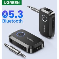 UGREEN Bluetooth Car Receiver Adapter 3.5mm AUX Jacks for Car Speakers Audio Music Receiver Hands Free Bluetooth 5.3 Adapter