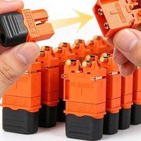 1/10x Male Female Connector Plug Terminal Adapter Portable XT60 Bullet Connector Plug for Electric Vehicles RC Planes Tools