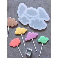 Creative cloud shaped lollipop chocolate silicone mold DIY candy pudding dessert mold cake decoration plugin