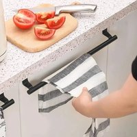 1pcs Towel Rack Over Door Stainless Steel Towel Bar Storage Organizer Bathroom Kitchen Cabinet Door Hanging Towel Rackv