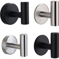 Wall Hook Stainless Steel Clothes Hanging Hooks Shower Towel Rack Home Self Adhesive/Punch Bathroom Rack Bathroom Accessories