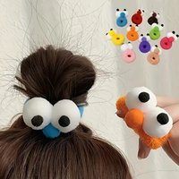 Random 5pcCute 3D Big Eyes Hair Scrunchies For Women Girl Funny Cartoon Elastic Hair Ties Sweet Hair Accessories For Daily Wear