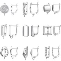 Real 100% 925 Sterling Silver Findings Earrings Leverback Earwire Fittings Components Accessories Handmade Supplies