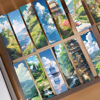30pcs Manga Style Bookmark Reading Pages Books Annotated School Stationary Supplies DIY Aesthetic Bookmark Creative Message Card