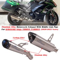 For KAWASAKI Ninja 1000SX Z1000SX 2020 2021 2022 Motorcycle Exhaust Escape Modified Titanium Alloy Muffler With Middle Link Pipe