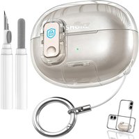 Transparent Case for SHOKZ OpenDots 2 / OpenDots ONE with Cleaning Kit Carabiner Safety Lock Phone Stand Soft TPU Cover