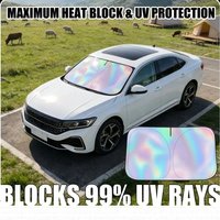 UV Refletive Car Windshield Sun Shade Cover Foldable Thicken Front Window Heat-Isolation Sunshade Curtain Sun Protection Cover