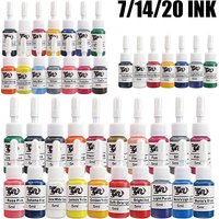 7/14/20 Color Professional 5ml Tattoo Ink Pigment Beauty Paints for Body Art Makeup Tattoo Pigment Practice Set Tattoo Inks