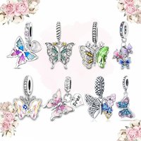 This 925 sterling silver butterfly charm is perfect for women to DIY bracelets, necklaces, and other jewelry making.