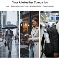 8 Bone Silver Glue Hand Folding Umbrella Travel Lightweight Windproof UV Block Sun Raincover for Daily Carry