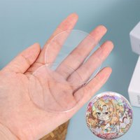5Pcs Badge Protector Ita Bag Pin Case Transparent Anime Badge Display Sleeve PVC Protective Badge Protective Sleeve