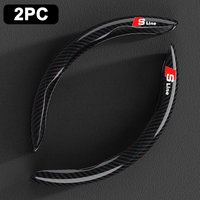 Carbon Fibre Pattern Car Interior Steering Wheel Cover Accessories For Audi Sline Quattro A3 A4 A6 A5 Q5 A1 Q3 Q2 Q8 A7 A8 TT RS