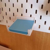 Skadis Pegboard Sticky Note Holder Pen Organizer Wall Mounted Memo Pad Storage Rack for Office Home