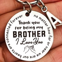 Thank You for Being My Brother, Commemorative Keychain Brothers' Blessing Accessories Gift for Friends Brothers