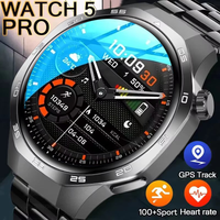 2026 New Original Watch 5 Pro Sports Smartwatch Men GPS Compass Waterproof Bluetooth Call Heart Rate Smart Watch For Android IOS
