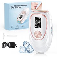 999900 Flashes IPL ICE Cold Epilator Tragbarer Laser-Haarentferner 45 ° F Eiskühlender Kontakt für Schmerzfreie & Langanhaltende Ergebnisse, 86% Haarreduktion in 3 Wochen für den Ganzen Körper &