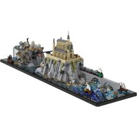 MOC Islands Architecture Building Blocks Model Isolated island on the sea Creative Bricks Assembly Toys Children Birthday Gifts